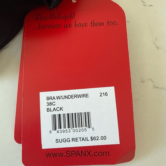 SPANX Women's Bra Luelljah Black Bra 38C - Picture 6 of 10